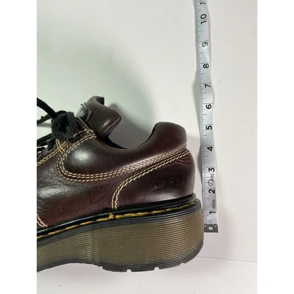 Vintage Dr Doc Martens Y2K Leather Oxford Chunky Platform Shoe Womens US Size 8 - Picture 13 of 14